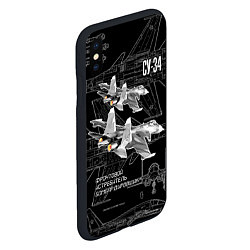 Чехол iPhone XS Max матовый Фронтовой истребитель-бомбардировщик Су-34, цвет: 3D-черный — фото 2