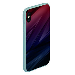 Чехол iPhone XS Max матовый Geometry violet dark, цвет: 3D-мятный — фото 2