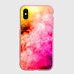 Чехол iPhone XS Max матовый Взрыв Красок I Дым, цвет: 3D-розовый