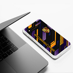 Чехол iPhone XS Max матовый ПОРШ - ТЕХНОЛОГИЧЕСКИЙ, цвет: 3D-белый — фото 2