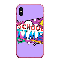 Чехол iPhone XS Max матовый School time