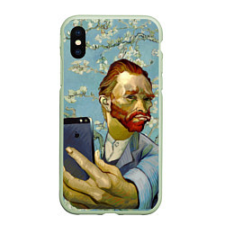Чехол iPhone XS Max матовый Ван Гог Селфи - Арт Портрет