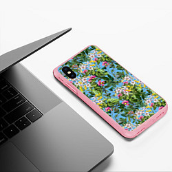 Чехол iPhone XS Max матовый Милые Цветы, цвет: 3D-баблгам — фото 2