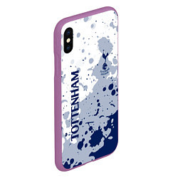 Чехол iPhone XS Max матовый Tottenham hotspur Брызги красок, цвет: 3D-фиолетовый — фото 2