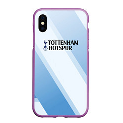 Чехол iPhone XS Max матовый Tottenham hotspur Голубые полосы