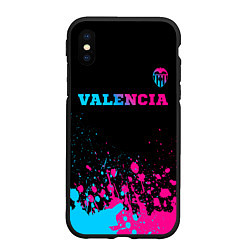 Чехол iPhone XS Max матовый Valencia - neon gradient: символ сверху