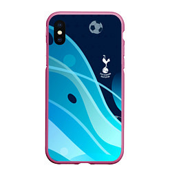 Чехол iPhone XS Max матовый Tottenham hotspur Абстракция, цвет: 3D-малиновый