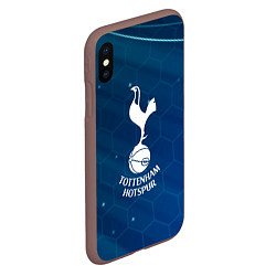 Чехол iPhone XS Max матовый Tottenham hotspur Соты абстракция, цвет: 3D-коричневый — фото 2