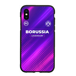 Чехол iPhone XS Max матовый Borussia legendary sport grunge