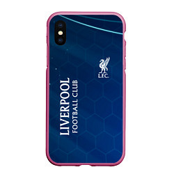 Чехол iPhone XS Max матовый Liverpool Соты Абстракция