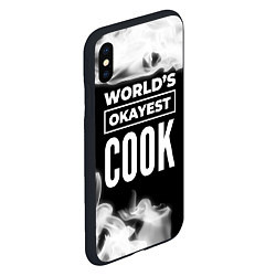 Чехол iPhone XS Max матовый Worlds okayest cook - dark, цвет: 3D-черный — фото 2