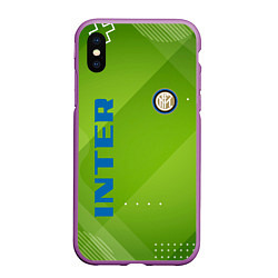 Чехол iPhone XS Max матовый Inter Поле, цвет: 3D-фиолетовый