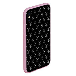 Чехол iPhone XS Max матовый Недоумевающая Мордочка Кота, цвет: 3D-розовый — фото 2