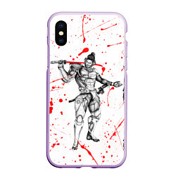 Чехол iPhone XS Max матовый Metal gear rising blood, цвет: 3D-сиреневый