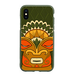 Чехол iPhone XS Max матовый Polynesian tiki HUMBLE