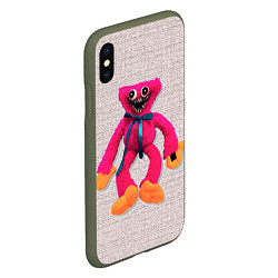 Чехол iPhone XS Max матовый Киси Миси объёмная игрушка - Kissy Missy, цвет: 3D-темно-зеленый — фото 2