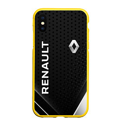 Чехол iPhone XS Max матовый Renault абстракция спорт