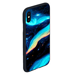 Чехол iPhone XS Max матовый Космические просторы - Абстракция, цвет: 3D-черный — фото 2