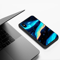 Чехол iPhone XS Max матовый Космические просторы - Абстракция, цвет: 3D-черный — фото 2