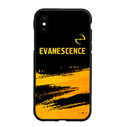Чехол iPhone XS Max матовый Evanescence - gold gradient: символ сверху
