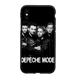 Чехол iPhone XS Max матовый Depeche Mode - black & white portrait