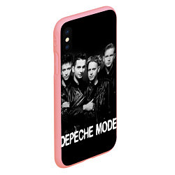 Чехол iPhone XS Max матовый Depeche Mode - black & white portrait, цвет: 3D-баблгам — фото 2