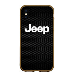 Чехол iPhone XS Max матовый Jeep Соты