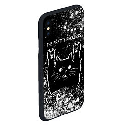 Чехол iPhone XS Max матовый Группа The Pretty Reckless и рок кот, цвет: 3D-черный — фото 2