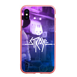 Чехол iPhone XS Max матовый Stray - мордочка - neon