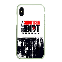 Чехол iPhone XS Max матовый Green day american idiot - rock