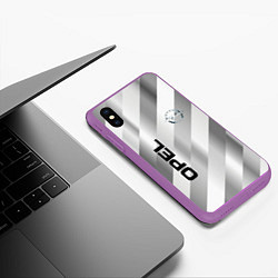 Чехол iPhone XS Max матовый Опель - спорт, цвет: 3D-фиолетовый — фото 2