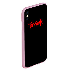 Чехол iPhone XS Max матовый Берсерк Красная Надпись Аниме, цвет: 3D-розовый — фото 2