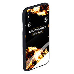 Чехол iPhone XS Max матовый Galatasaray legendary sport fire, цвет: 3D-черный — фото 2