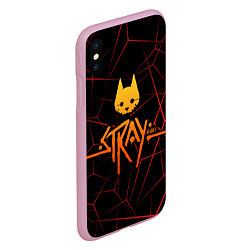 Чехол iPhone XS Max матовый Stray cat игра блуждающий кот, цвет: 3D-розовый — фото 2