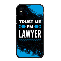 Чехол iPhone XS Max матовый Trust me Im lawyer dark