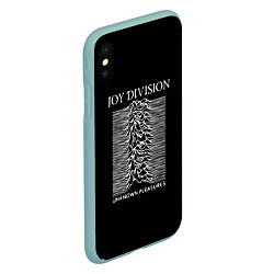 Чехол iPhone XS Max матовый Joy Division - unknown pleasures, цвет: 3D-мятный — фото 2