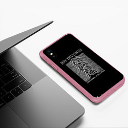 Чехол iPhone XS Max матовый Joy Division - unknown pleasures, цвет: 3D-малиновый — фото 2