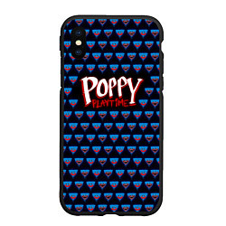 Чехол iPhone XS Max матовый Poppy Playtime - Huggy Wuggy Pattern