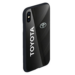 Чехол iPhone XS Max матовый Toyota - серая абстракция, цвет: 3D-черный — фото 2