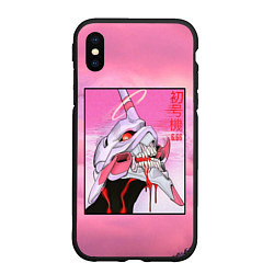 Чехол iPhone XS Max матовый EVANGELION PINK Берсерк mode, цвет: 3D-черный