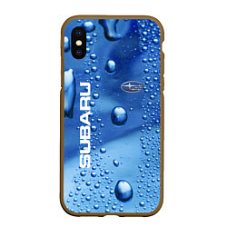 Чехол iPhone XS Max матовый Subaru - капли