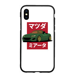 Чехол iPhone XS Max матовый Mazda MX-5 NC Japanese Style, цвет: 3D-черный