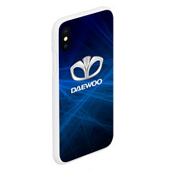 Чехол iPhone XS Max матовый Daewoo - лучи, цвет: 3D-белый — фото 2