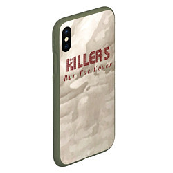 Чехол iPhone XS Max матовый Run For Cover Workout Mix - The Killers, цвет: 3D-темно-зеленый — фото 2
