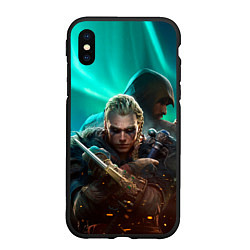 Чехол iPhone XS Max матовый Assassins Creed Valhalla art