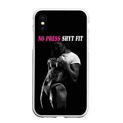 Чехол iPhone XS Max матовый NO PRESS SHYT FIT