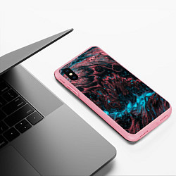 Чехол iPhone XS Max матовый Красочные растекания, цвет: 3D-баблгам — фото 2