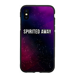 Чехол iPhone XS Max матовый Spirited Away gradient space, цвет: 3D-черный