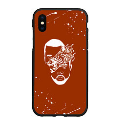 Чехол iPhone XS Max матовый Kanye west - краска брызги, цвет: 3D-черный