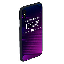 Чехол iPhone XS Max матовый Heroes of Might and Magic gaming champion: рамка с, цвет: 3D-черный — фото 2